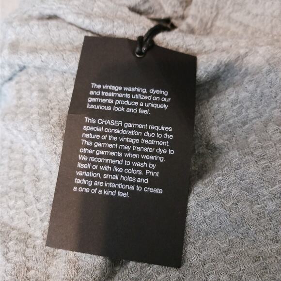 Chaser Open Criss Cross Back Waffle Knit Top NWT - Picture 7 of 8